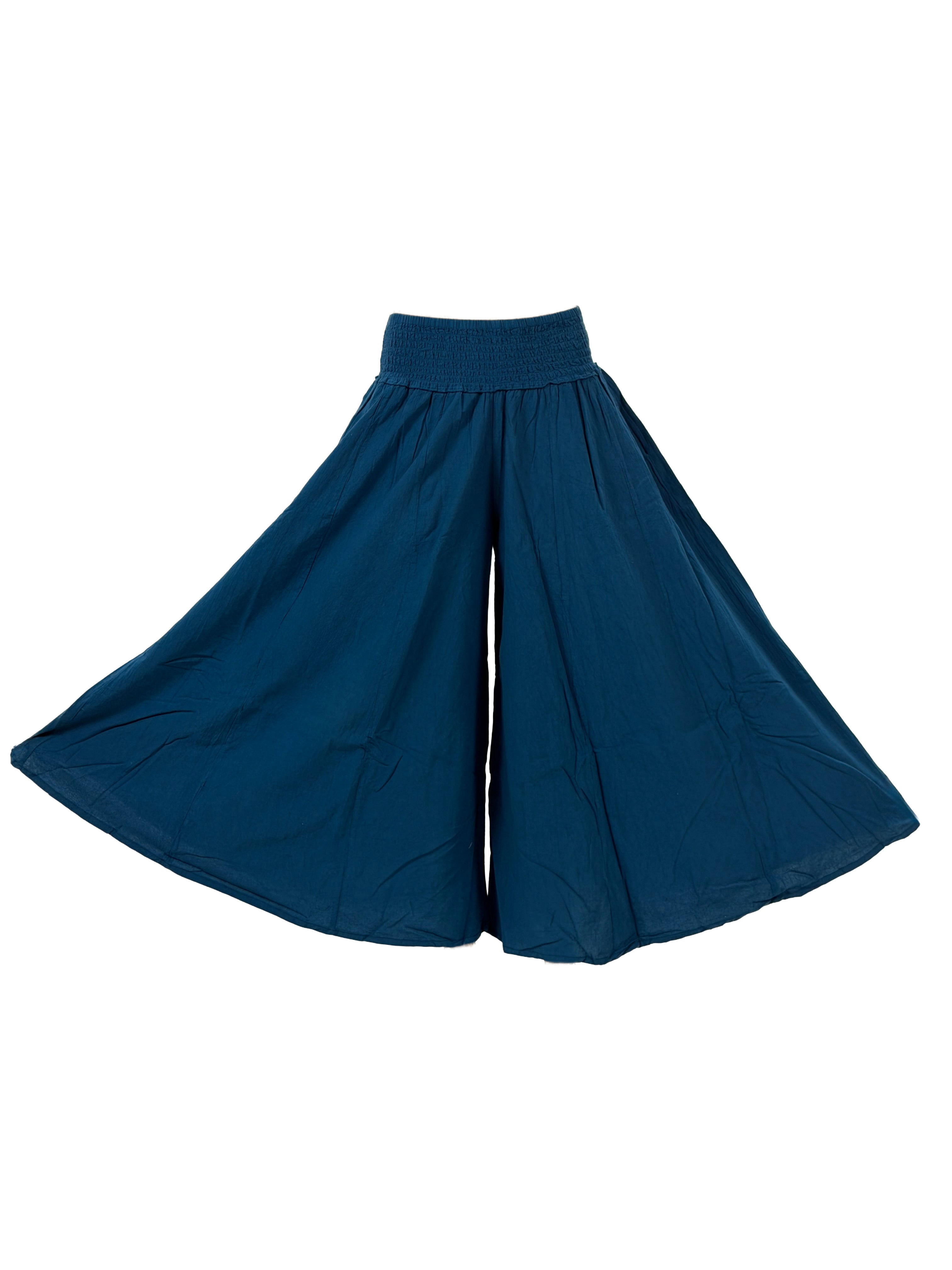 Nepal Boheme Cloud Palazzo Pants – Wide-Leg Cotton Flowy Skirt Pants