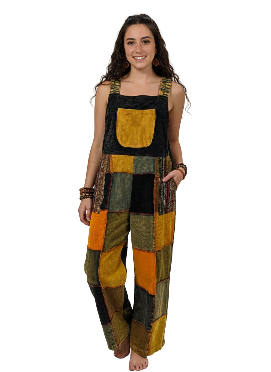 Himalayan Patchwork Corduroy unisex Jumpsuit