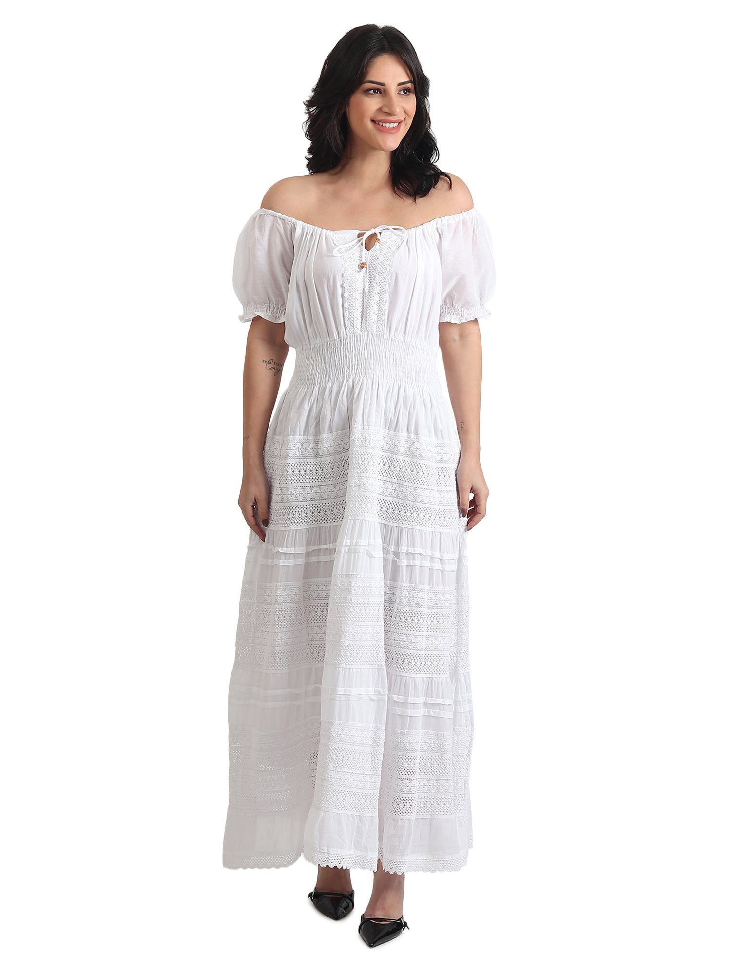 Luna Lace Cotton Maxi