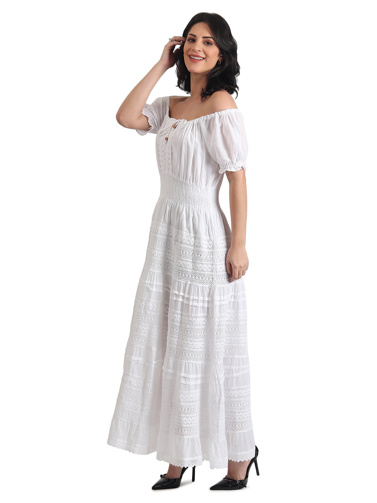 Luna Lace Cotton Maxi