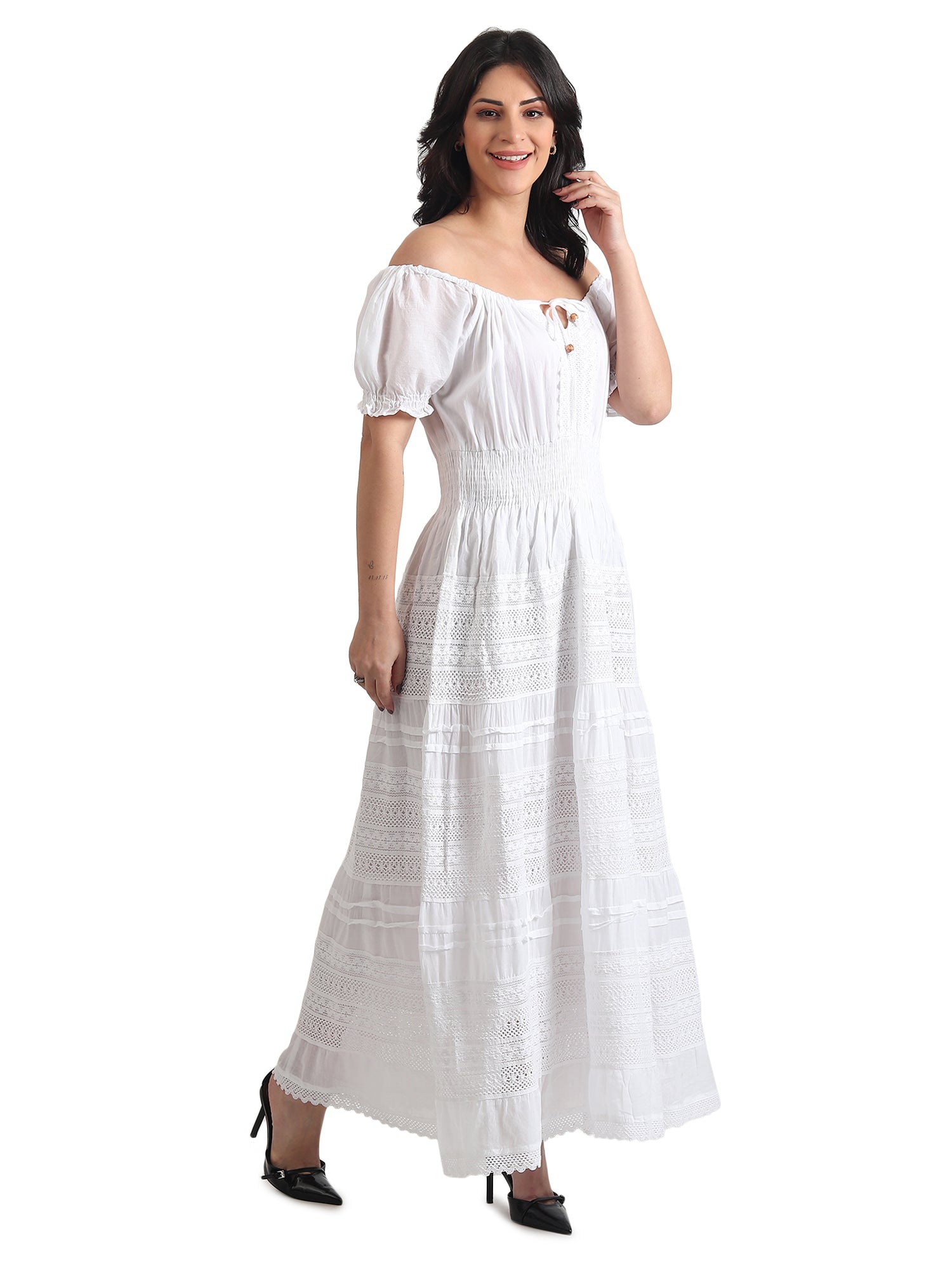 Luna Lace Cotton Maxi