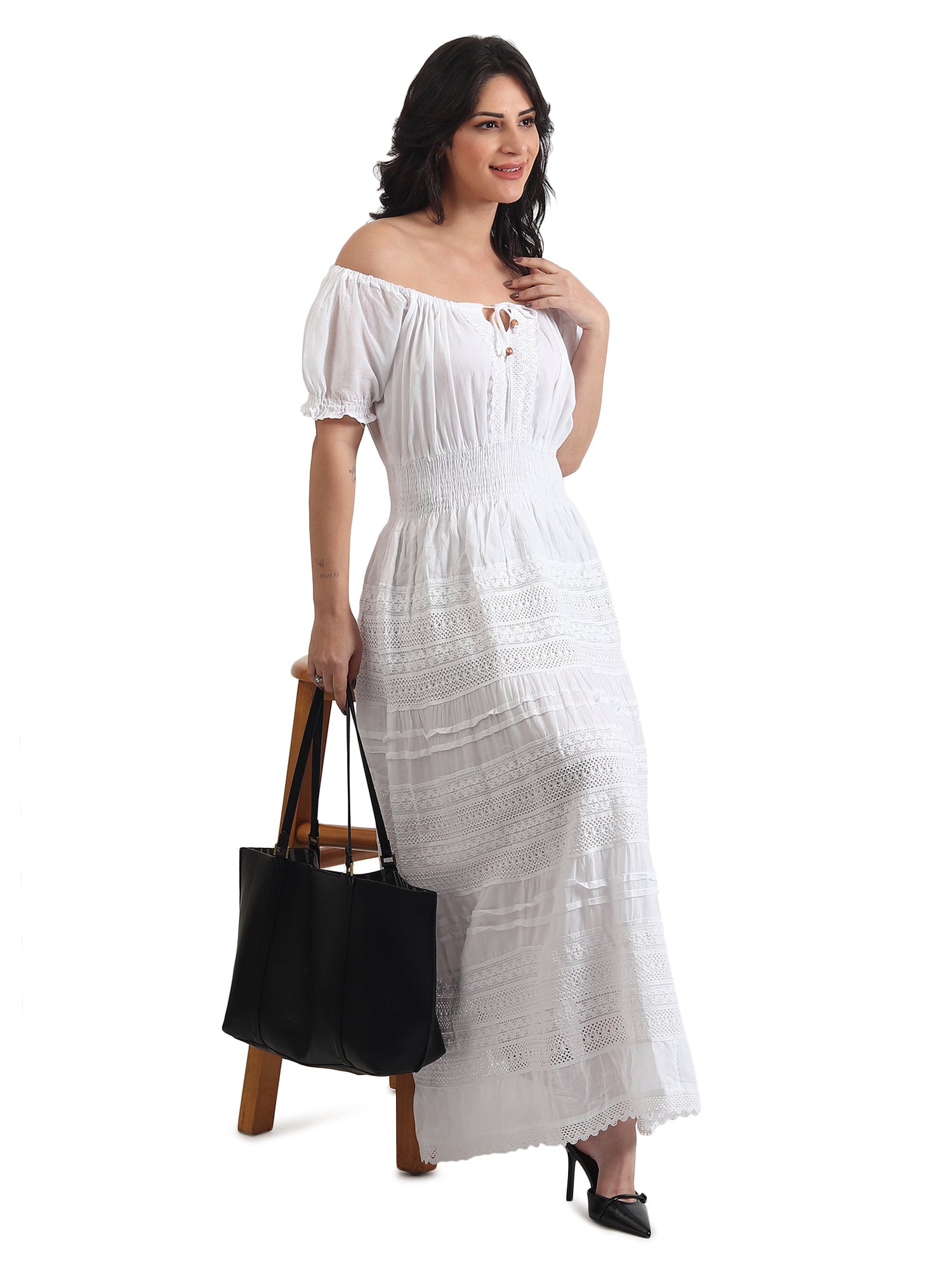 Luna Lace Cotton Maxi