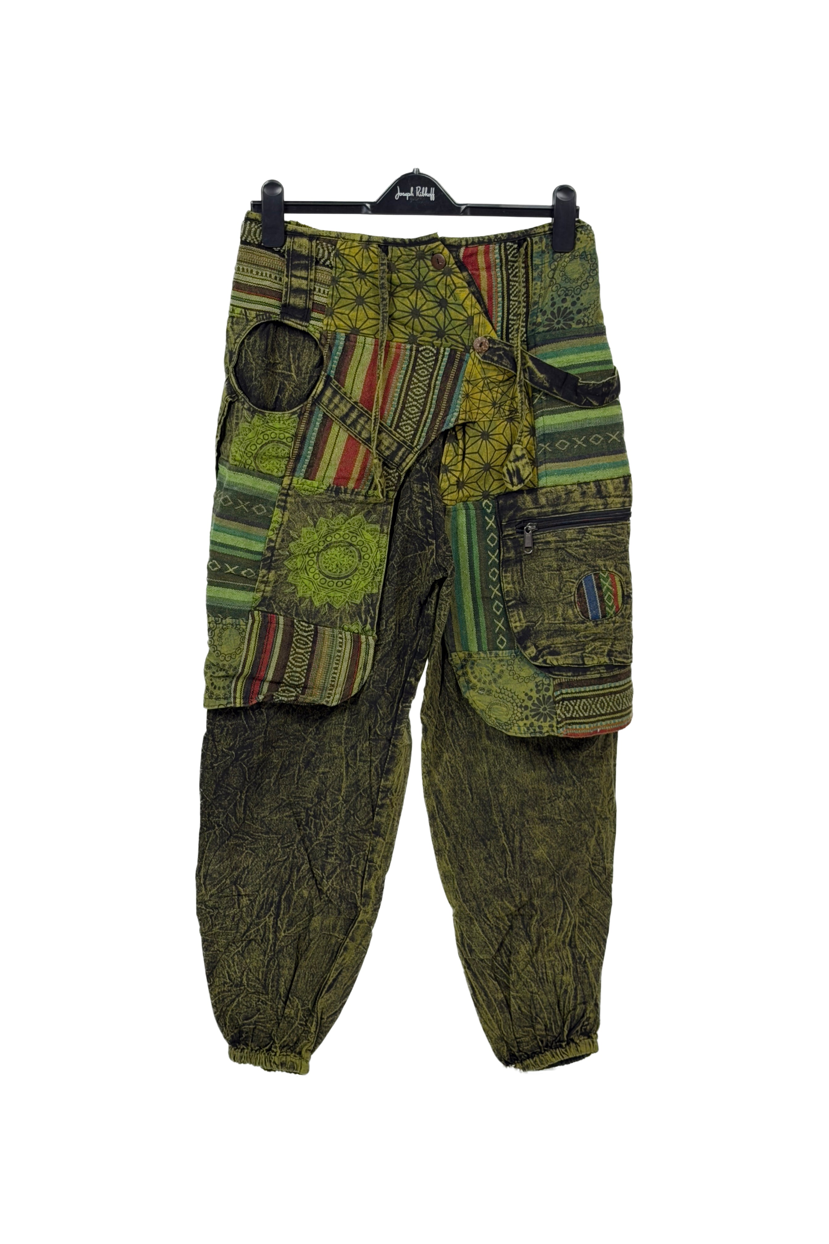 Boho Celestial Sun & Moon Cotton Harem Pants – Acid Wash Festival Joggers