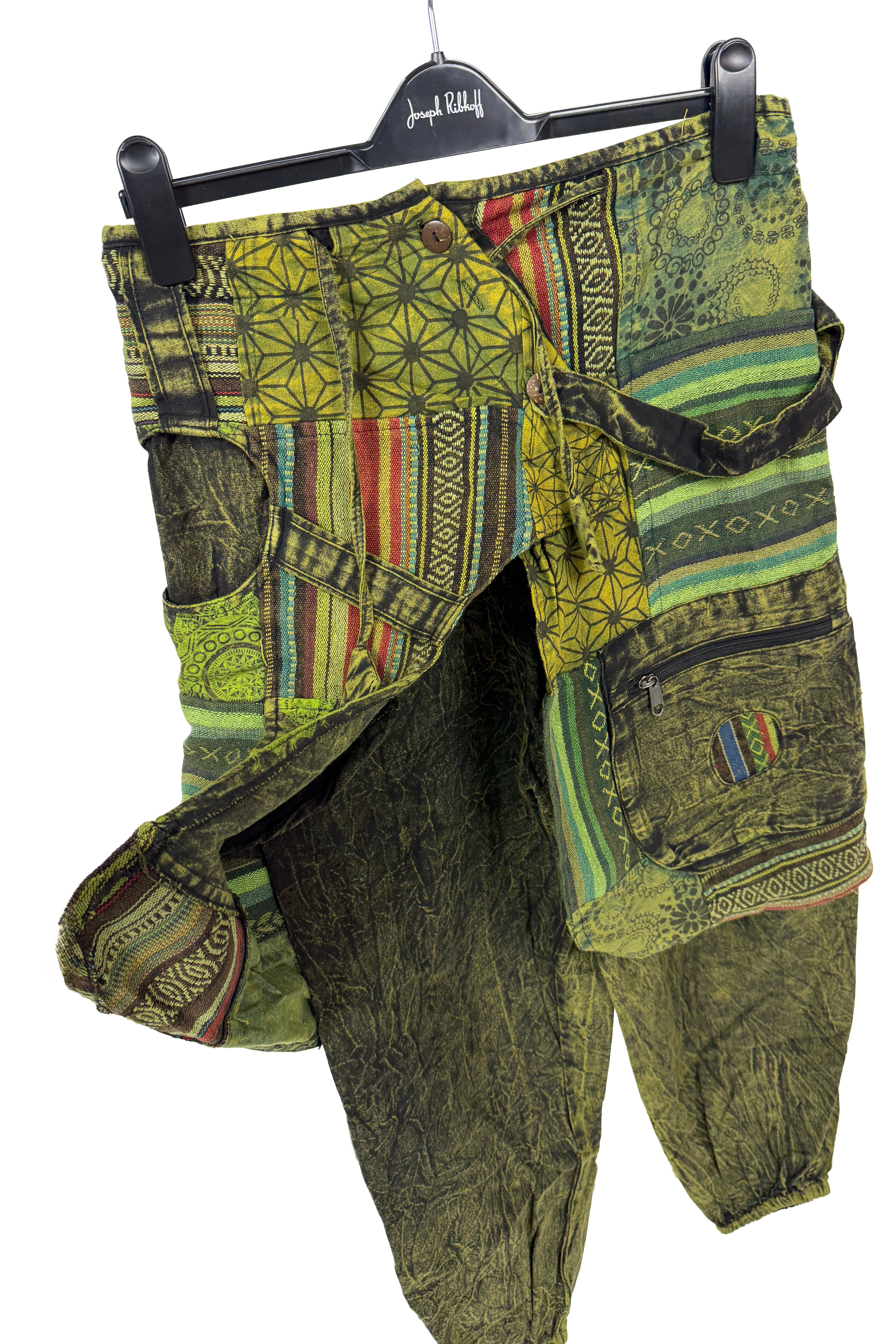 Boho Celestial Sun & Moon Cotton Harem Pants – Acid Wash Festival Joggers