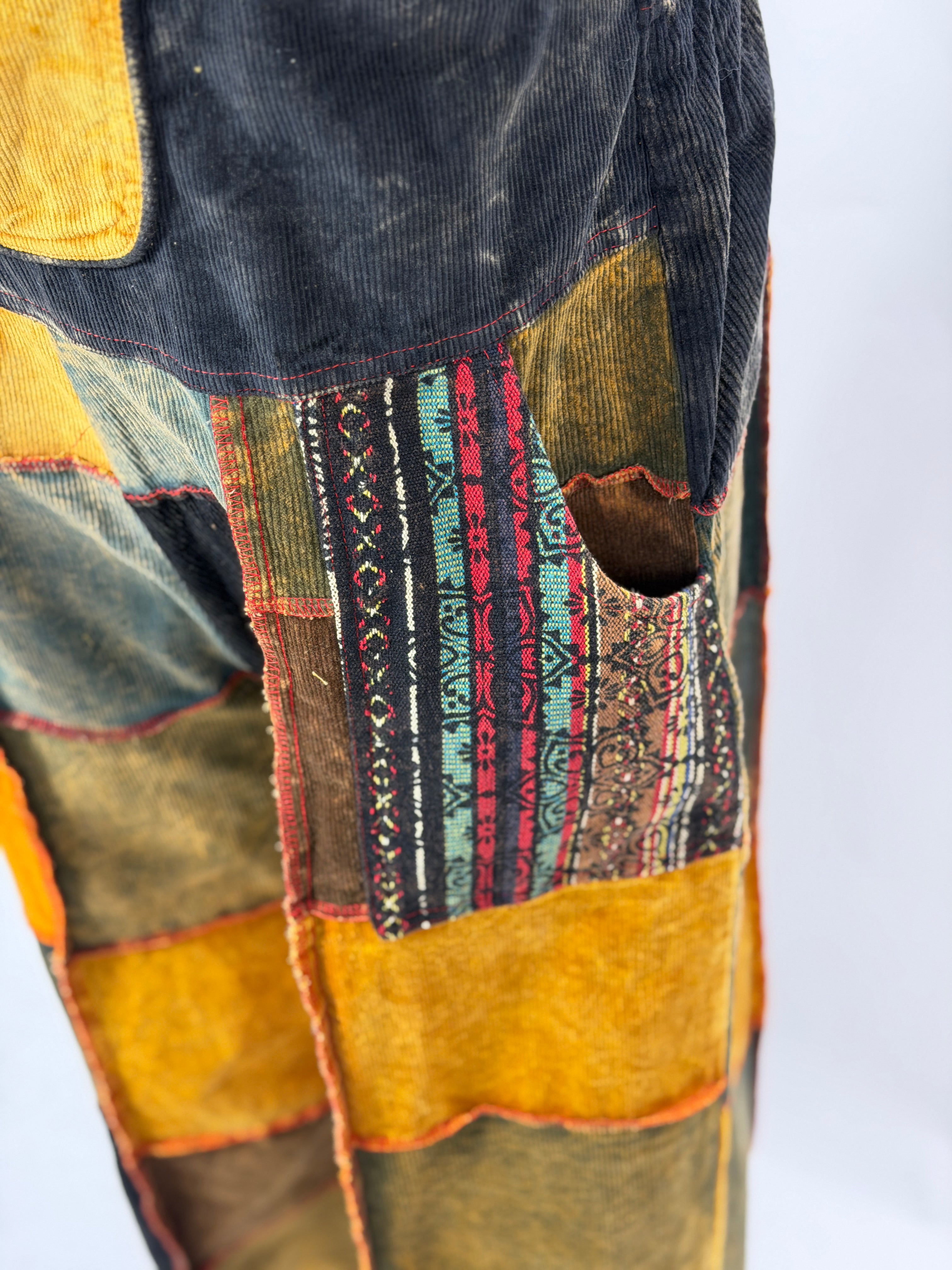Himalayan Patchwork Corduroy unisex Jumpsuit