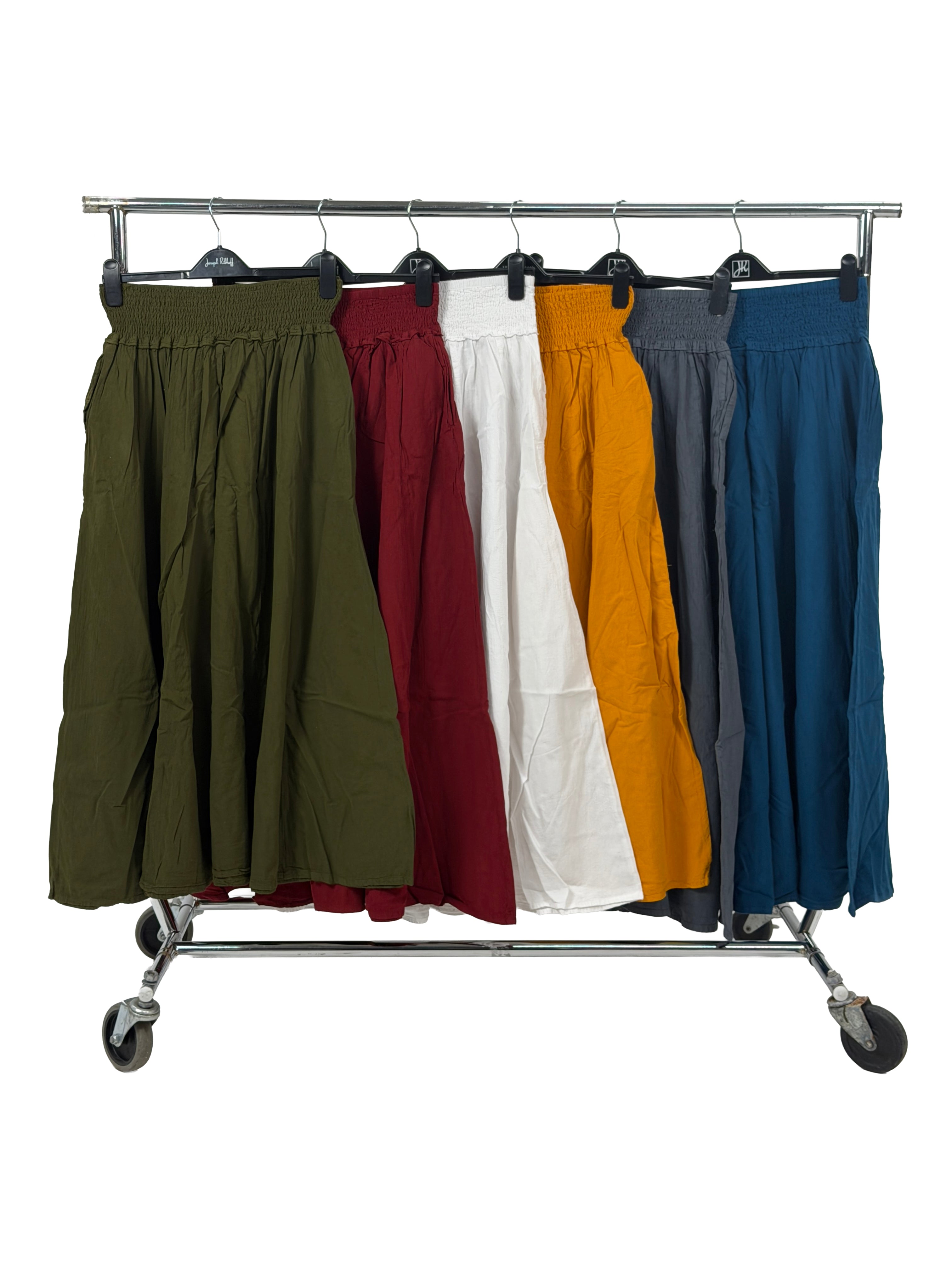 Nepal Boheme Cloud Palazzo Pants – Wide-Leg Cotton Flowy Skirt Pants